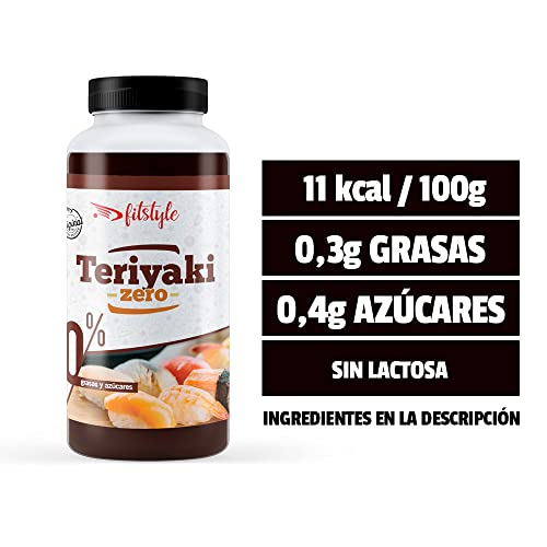 Salsa Teriyaki 0% FITstyle 265ml | Sin azúcar y sin grasas | Textura espesa y sabor intenso | Apto para dietas